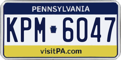PA license plate KPM6047