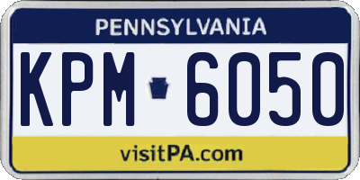 PA license plate KPM6050