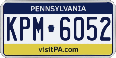 PA license plate KPM6052
