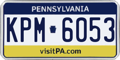 PA license plate KPM6053