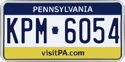 PA license plate KPM6054