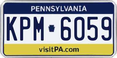 PA license plate KPM6059