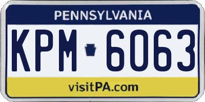 PA license plate KPM6063
