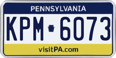 PA license plate KPM6073