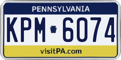 PA license plate KPM6074