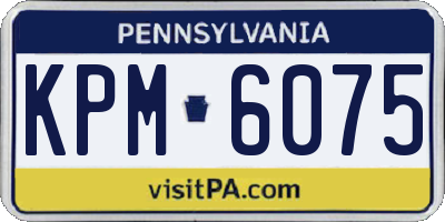 PA license plate KPM6075
