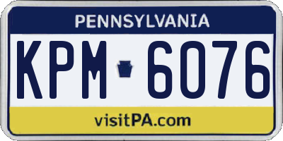PA license plate KPM6076