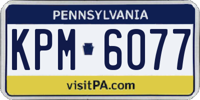 PA license plate KPM6077