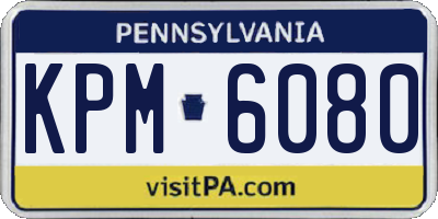 PA license plate KPM6080