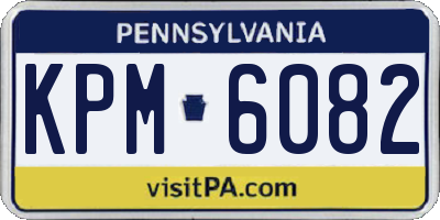 PA license plate KPM6082