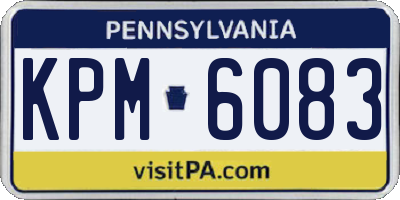 PA license plate KPM6083