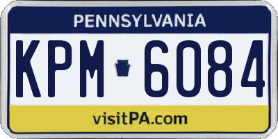 PA license plate KPM6084