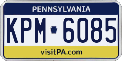 PA license plate KPM6085