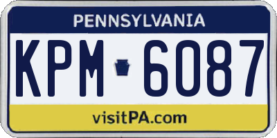 PA license plate KPM6087