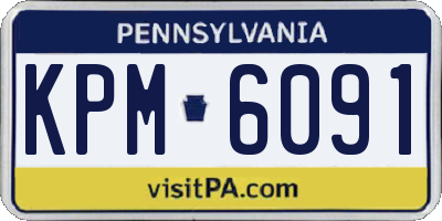 PA license plate KPM6091