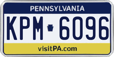 PA license plate KPM6096