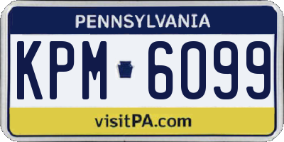 PA license plate KPM6099