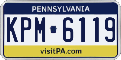 PA license plate KPM6119
