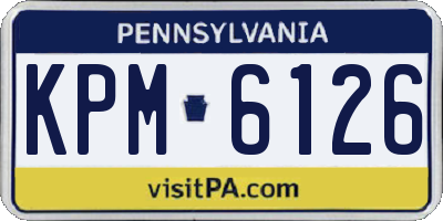 PA license plate KPM6126