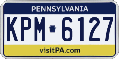 PA license plate KPM6127