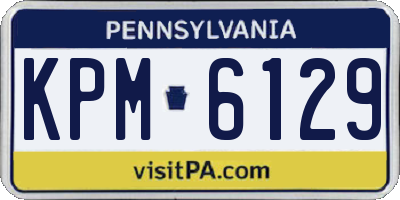PA license plate KPM6129