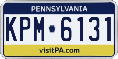 PA license plate KPM6131
