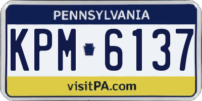 PA license plate KPM6137