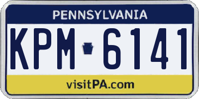 PA license plate KPM6141