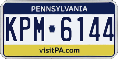 PA license plate KPM6144