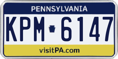 PA license plate KPM6147