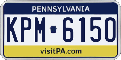 PA license plate KPM6150