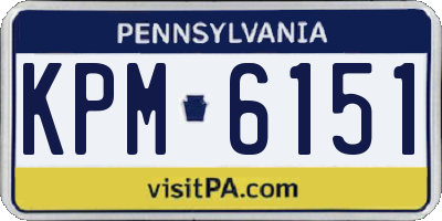 PA license plate KPM6151