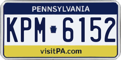 PA license plate KPM6152