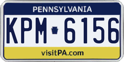 PA license plate KPM6156
