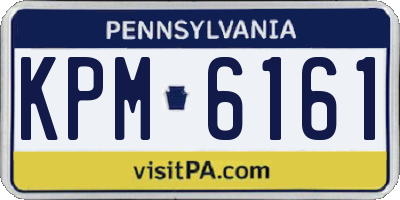 PA license plate KPM6161