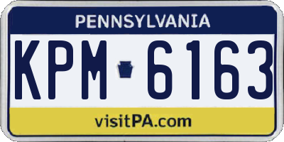 PA license plate KPM6163