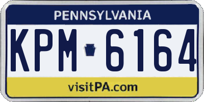 PA license plate KPM6164