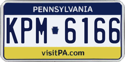 PA license plate KPM6166