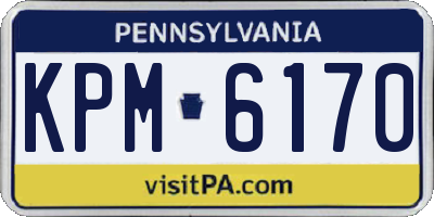 PA license plate KPM6170
