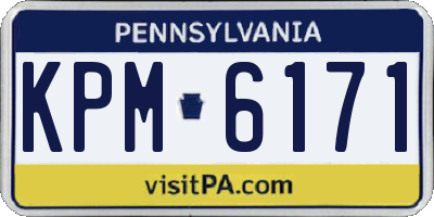 PA license plate KPM6171