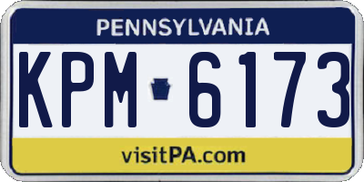 PA license plate KPM6173