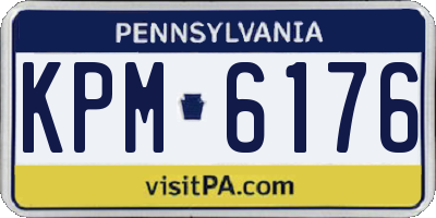 PA license plate KPM6176