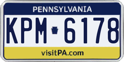 PA license plate KPM6178