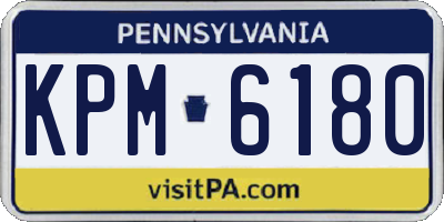 PA license plate KPM6180