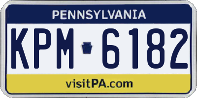 PA license plate KPM6182