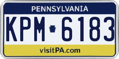 PA license plate KPM6183