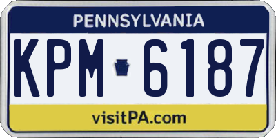 PA license plate KPM6187