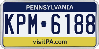 PA license plate KPM6188