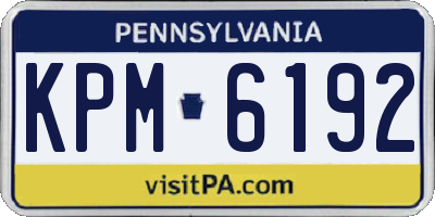 PA license plate KPM6192