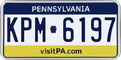 PA license plate KPM6197